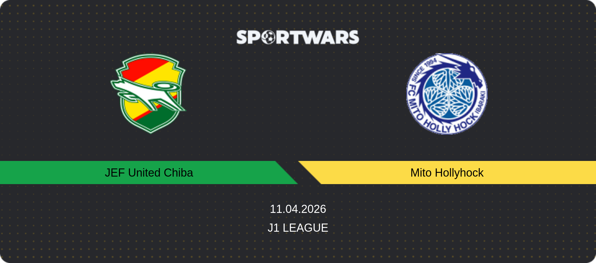 Match prediction JEF United Chiba — Mito Hollyhock, J1 League, 11.04.2026