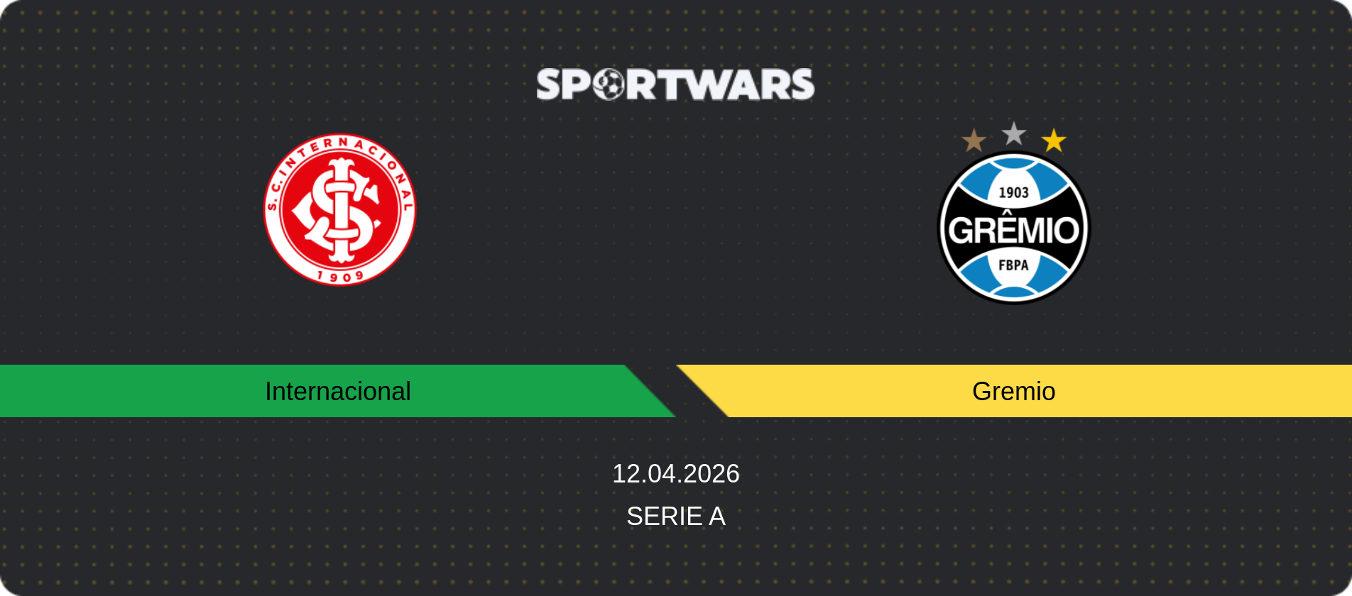 Match prediction Internacional — Gremio, Serie A, 12.04.2026