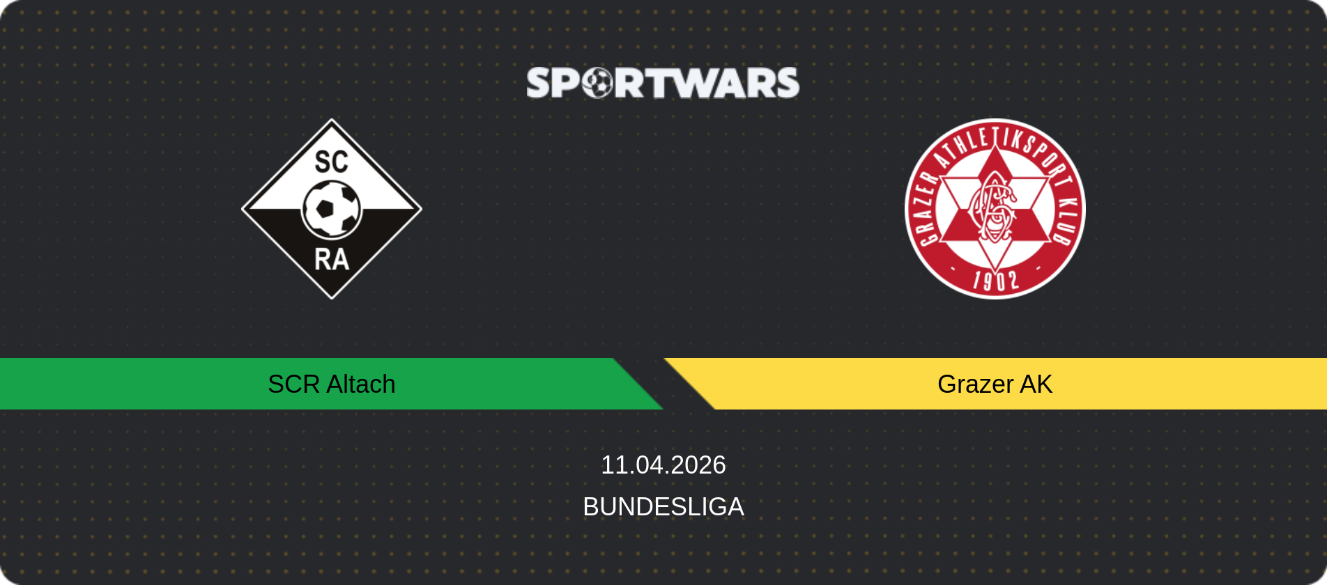 Match prediction SCR Altach — Grazer AK, Bundesliga, 11.04.2026