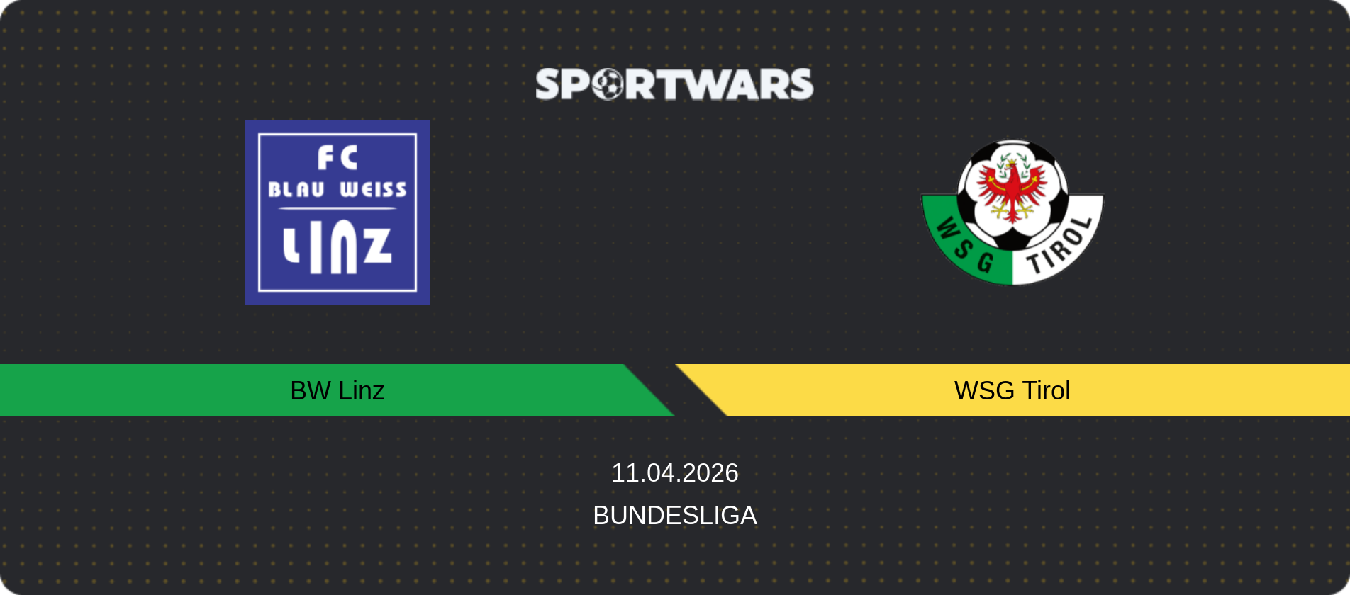 Match prediction BW Linz — WSG Tirol, Bundesliga, 11.04.2026
