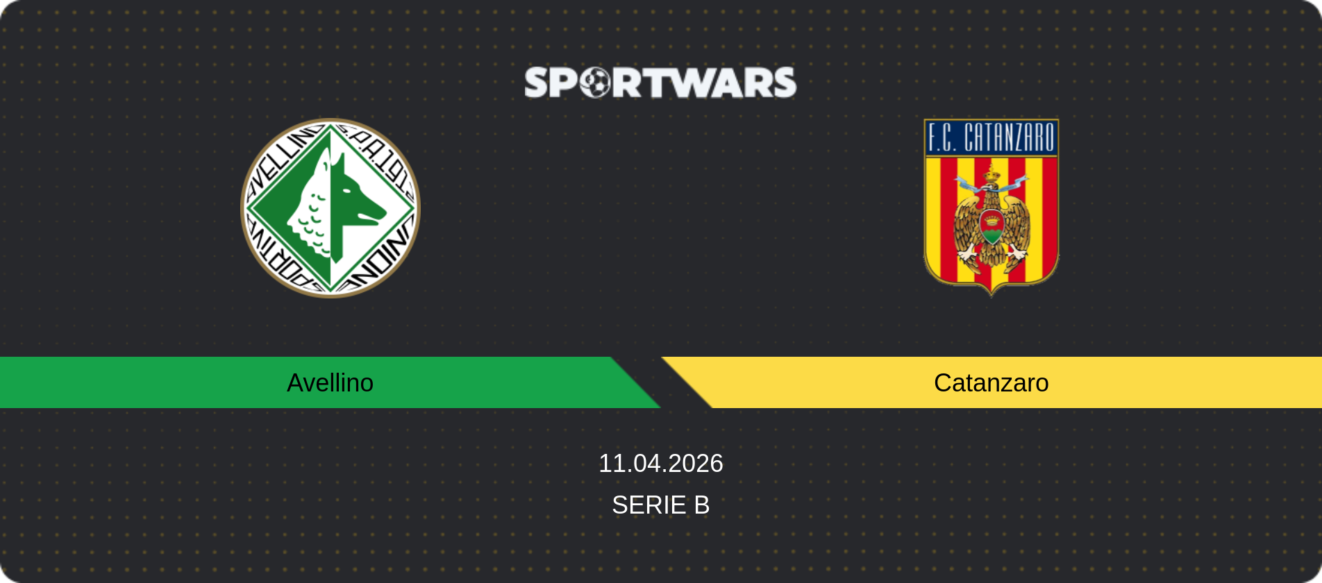 Match prediction Avellino — Catanzaro, Serie B, 11.04.2026