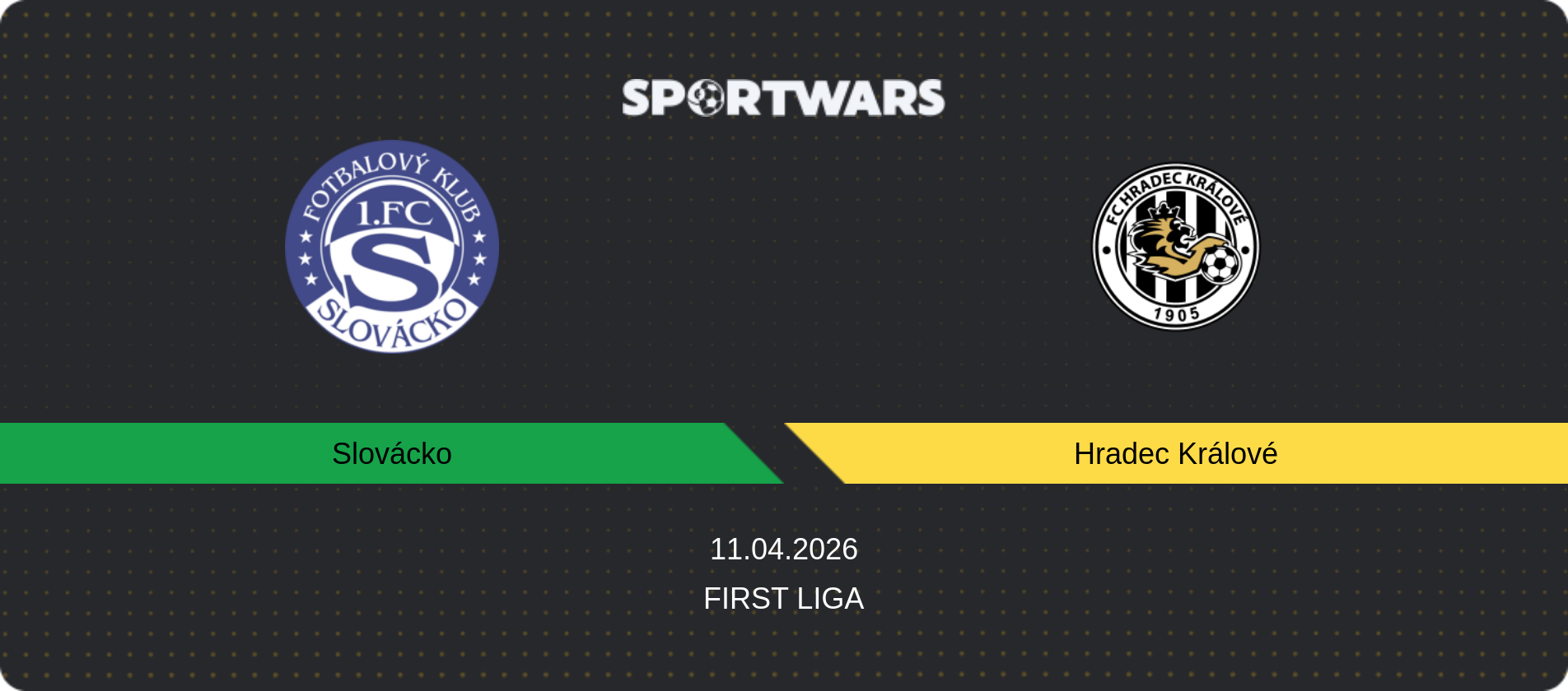 Match prediction Slovácko — Hradec Králové, First Liga, 11.04.2026