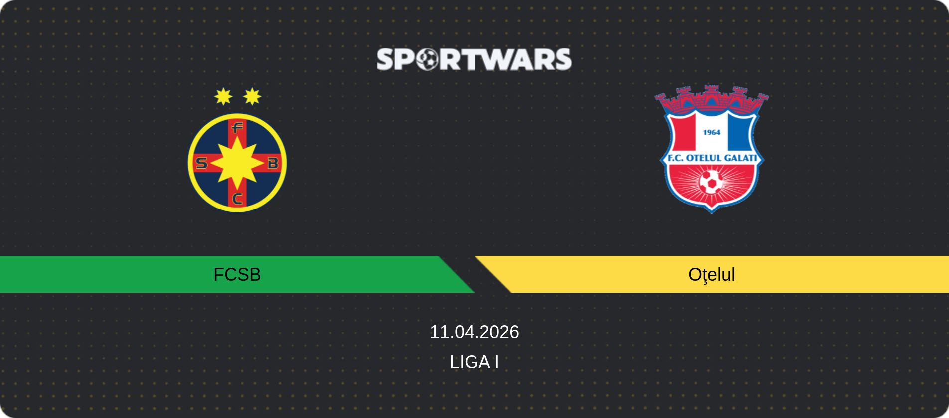 Match prediction FCSB — Oţelul, Liga I, 11.04.2026