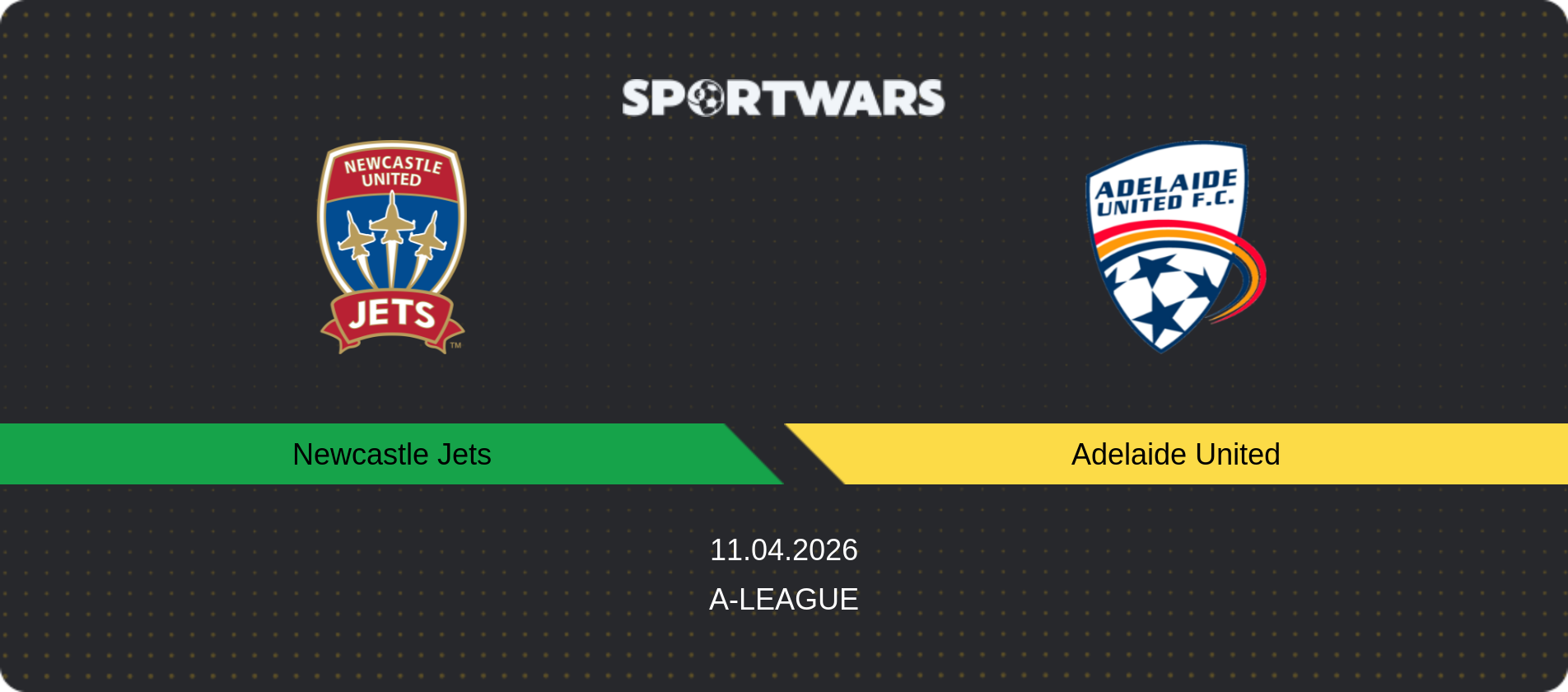 Match prediction Newcastle Jets — Adelaide United, A-League, 11.04.2026