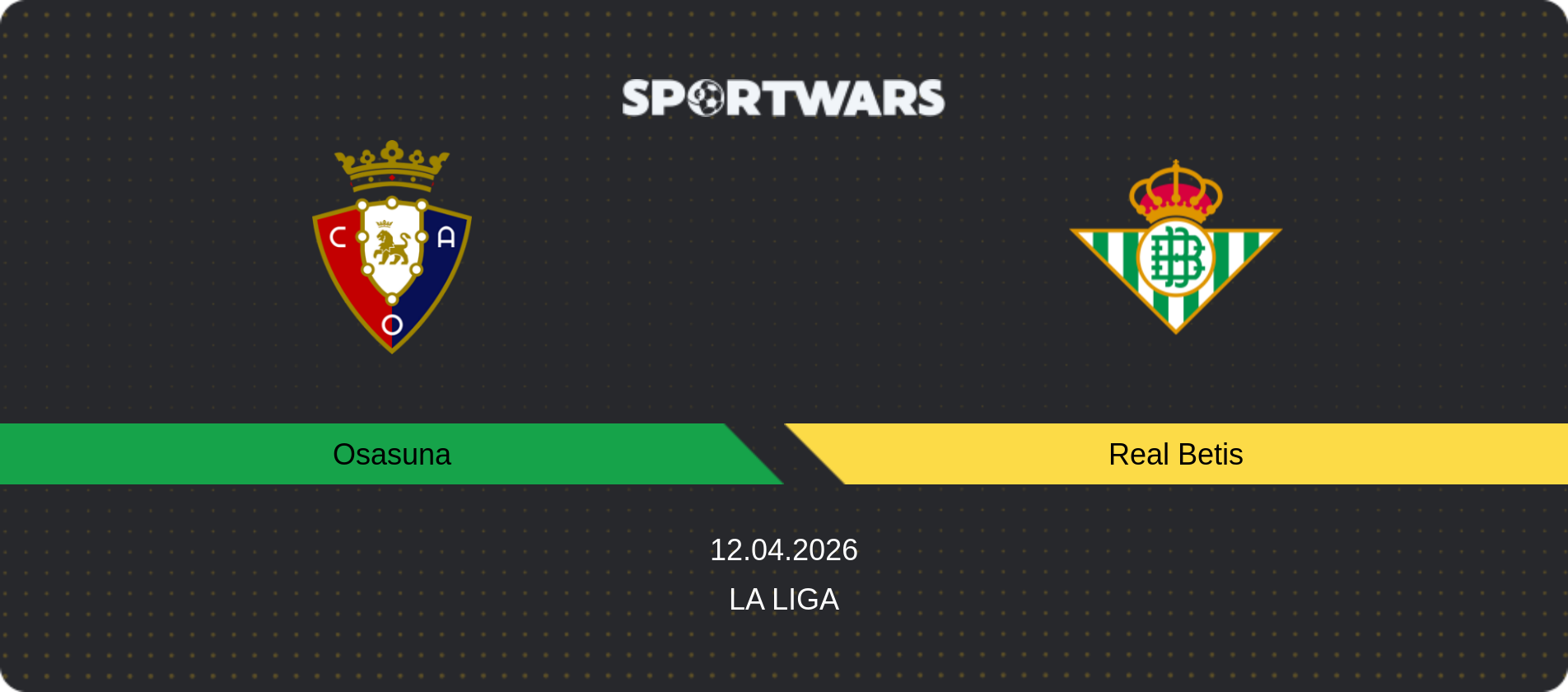Match prediction Osasuna — Real Betis, La Liga, 12.04.2026