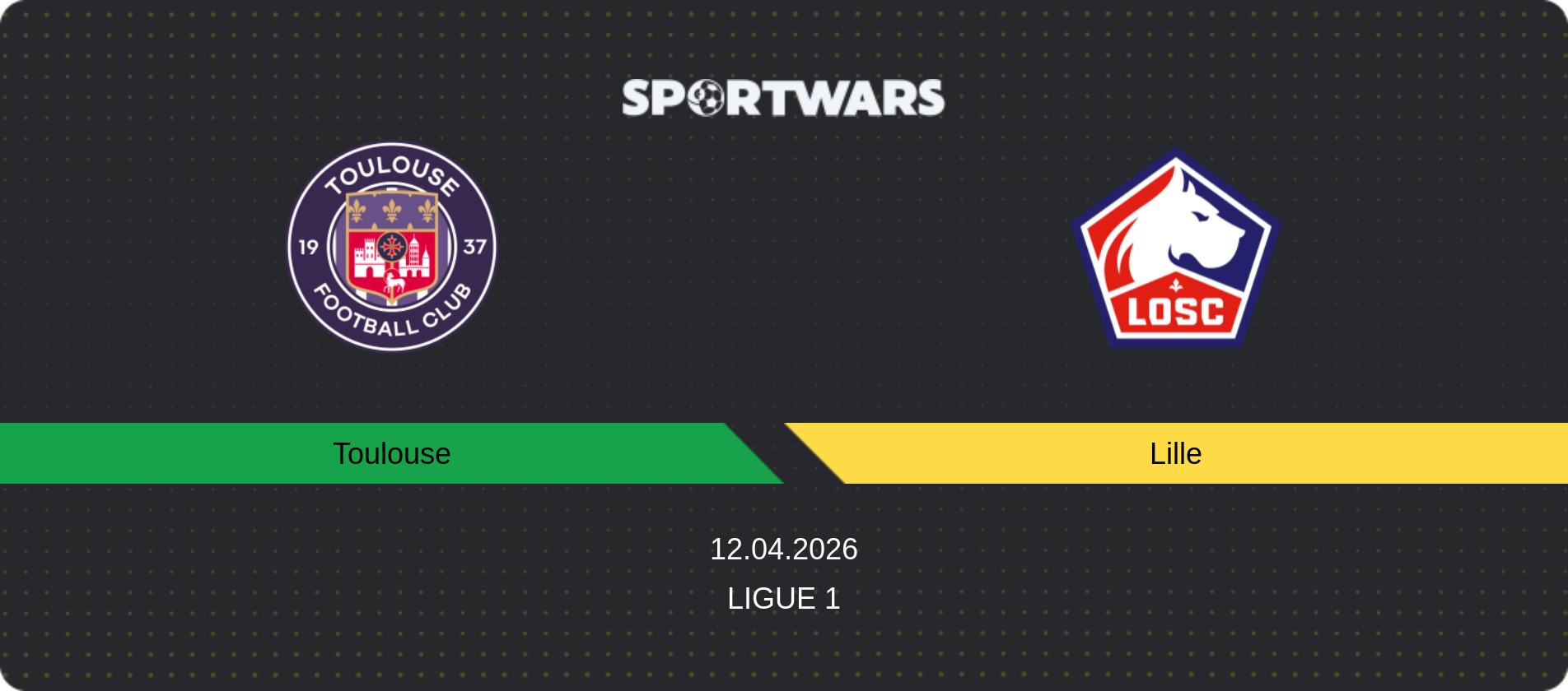 Match prediction Toulouse — Lille, Ligue 1, 12.04.2026