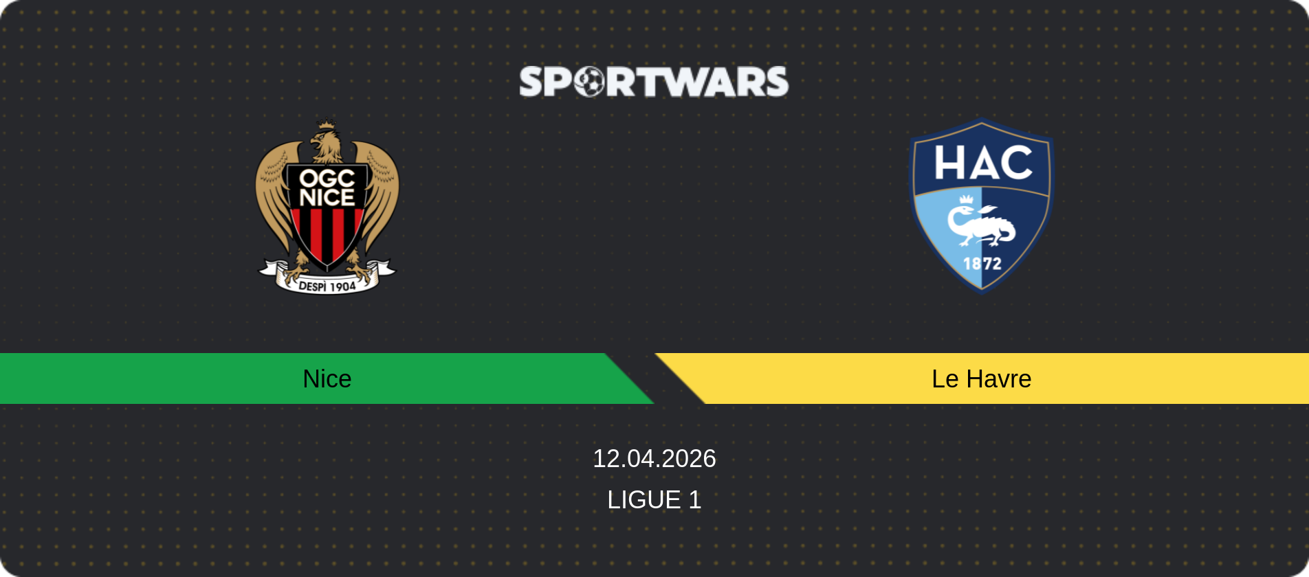 Match prediction Nice — Le Havre, Ligue 1, 12.04.2026