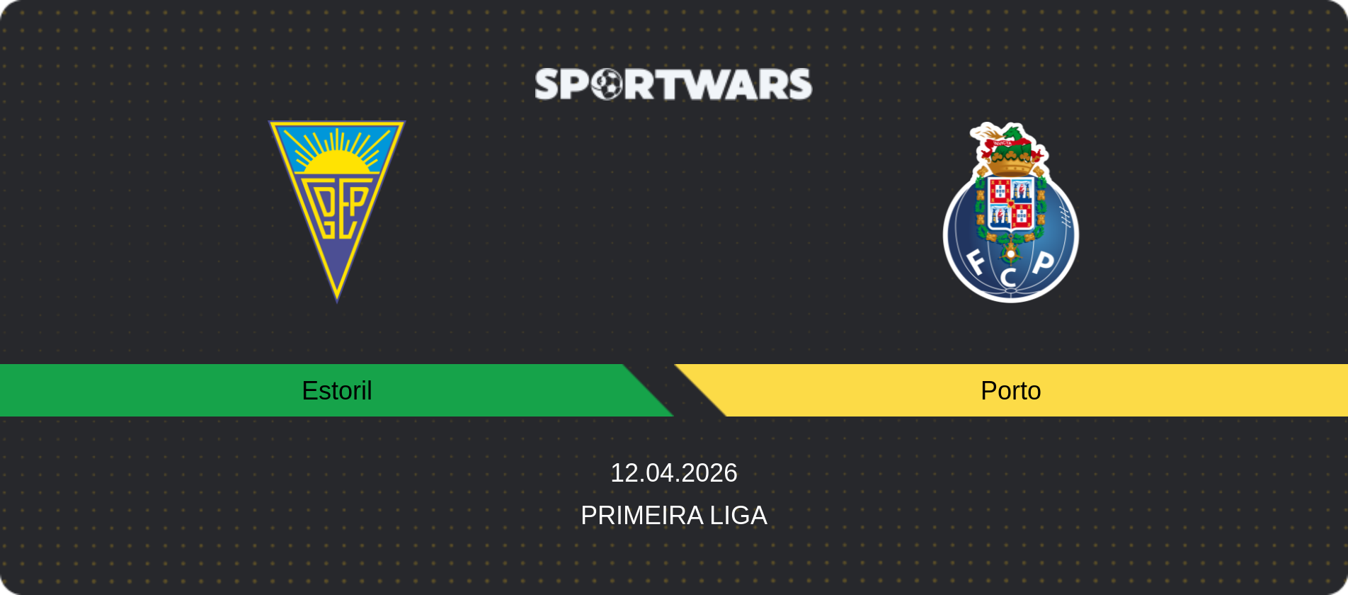 Match prediction Estoril — Porto, Primeira Liga, 12.04.2026