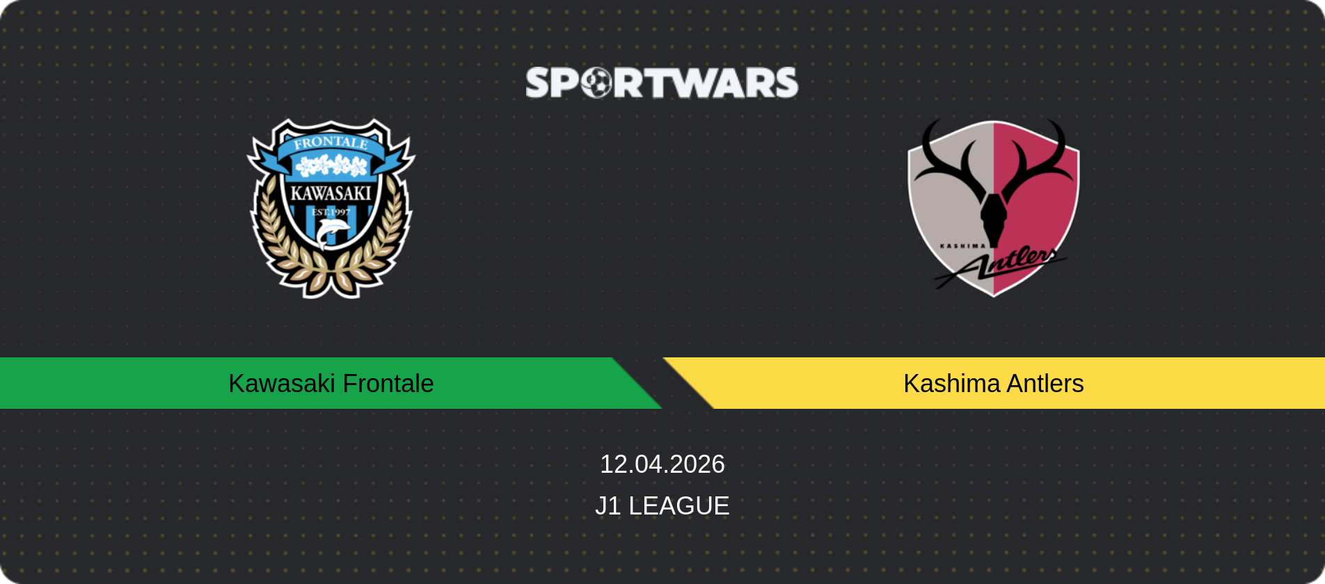 Match prediction Kawasaki Frontale — Kashima Antlers, J1 League, 12.04.2026