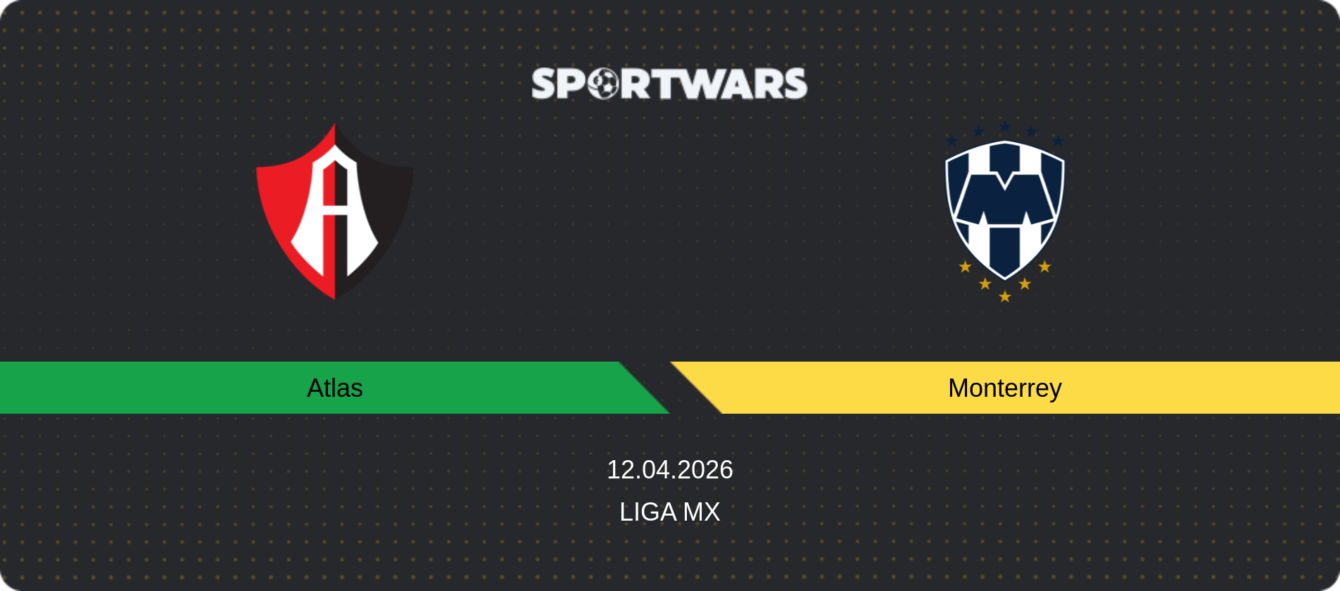 Match prediction Atlas — Monterrey, Liga MX, 12.04.2026