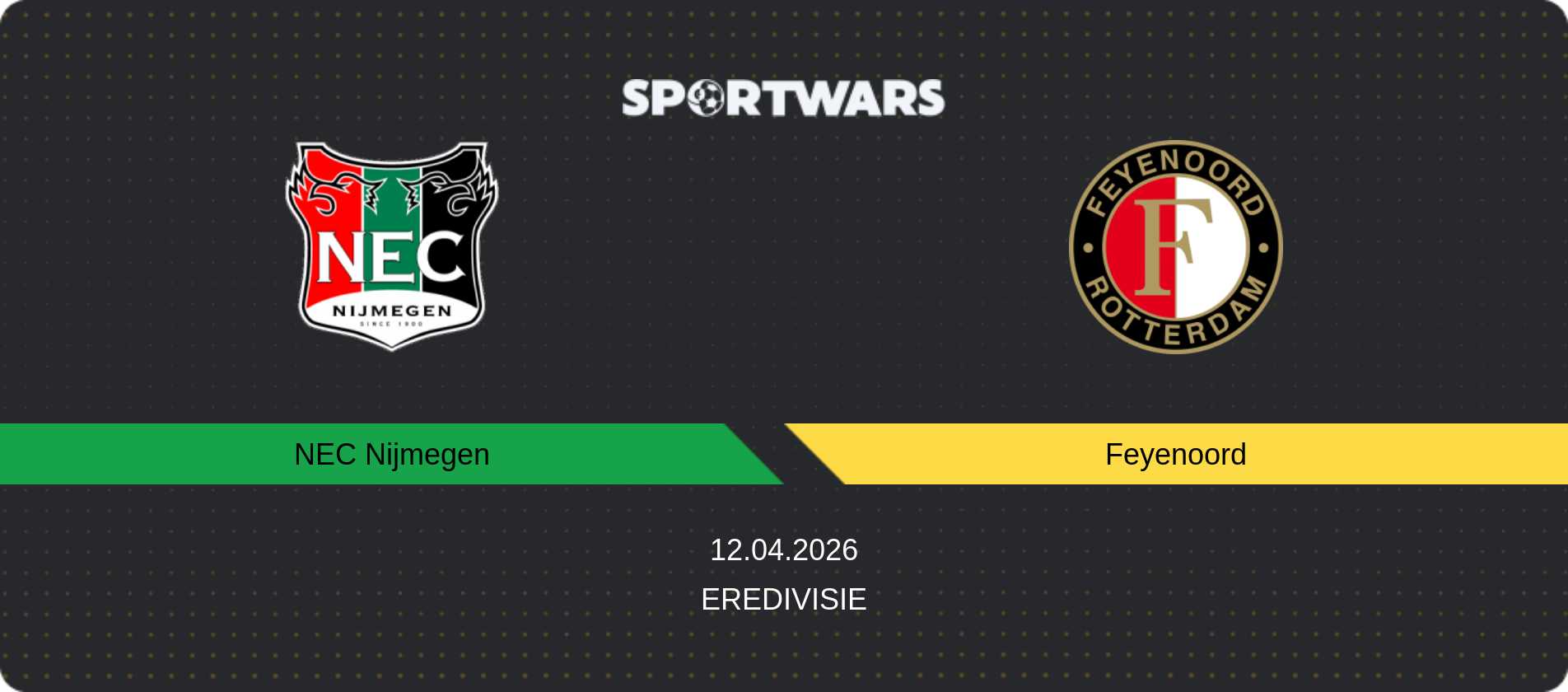 Match prediction NEC Nijmegen — Feyenoord, Eredivisie, 12.04.2026
