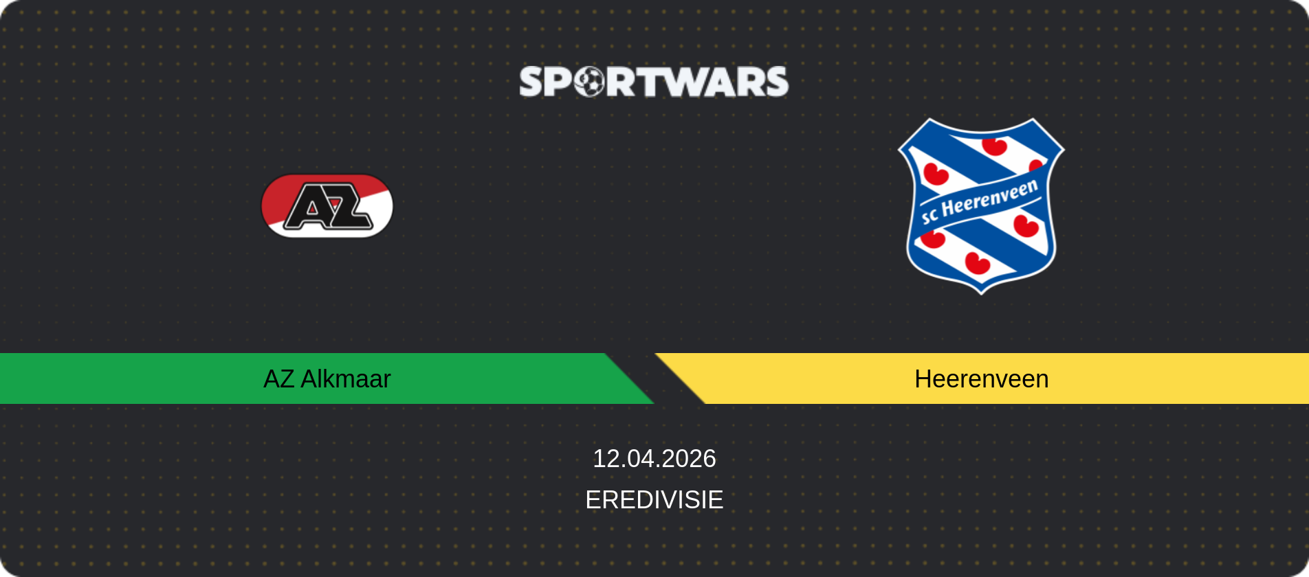Match prediction AZ Alkmaar — Heerenveen, Eredivisie, 12.04.2026