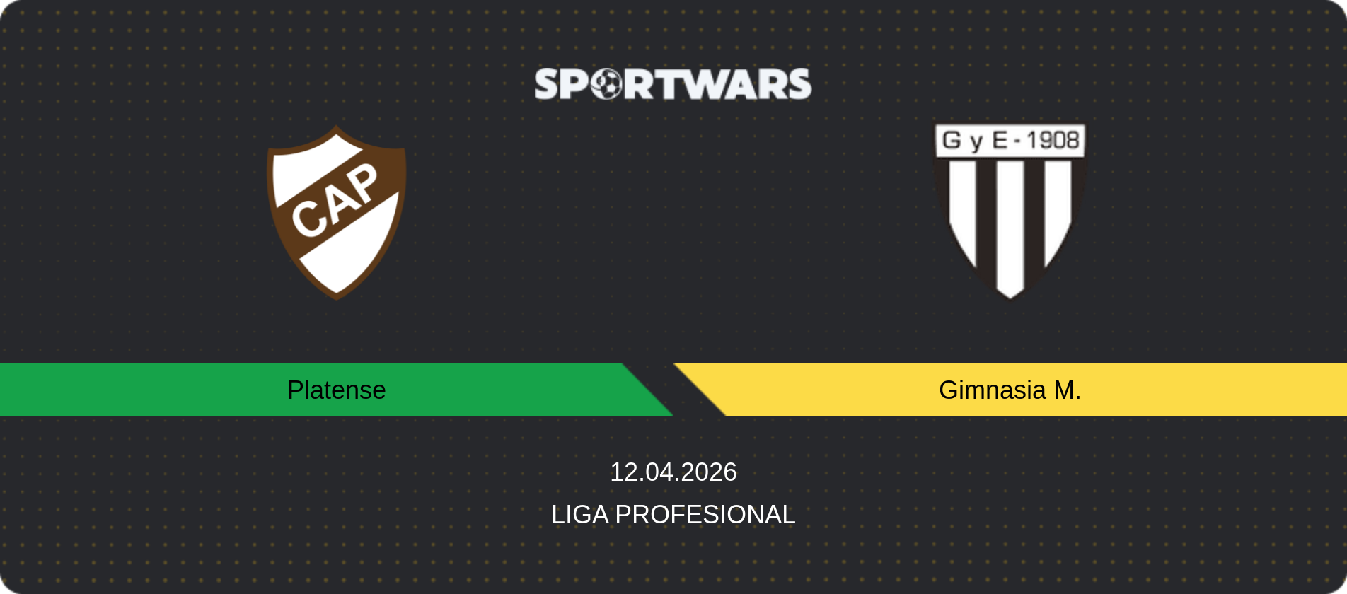 Match prediction Platense — Gimnasia M., Liga Profesional, 12.04.2026