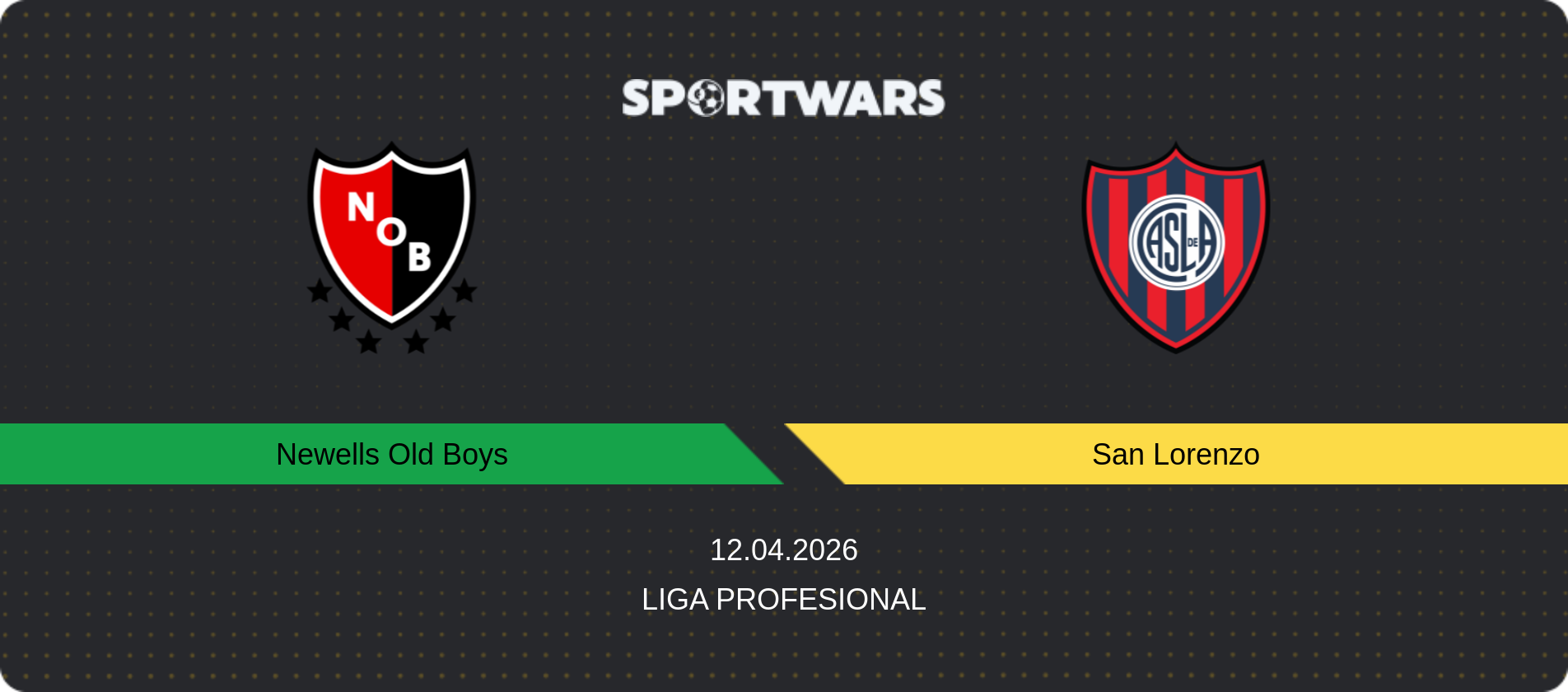 Match prediction Newells Old Boys — San Lorenzo, Liga Profesional, 12.04.2026