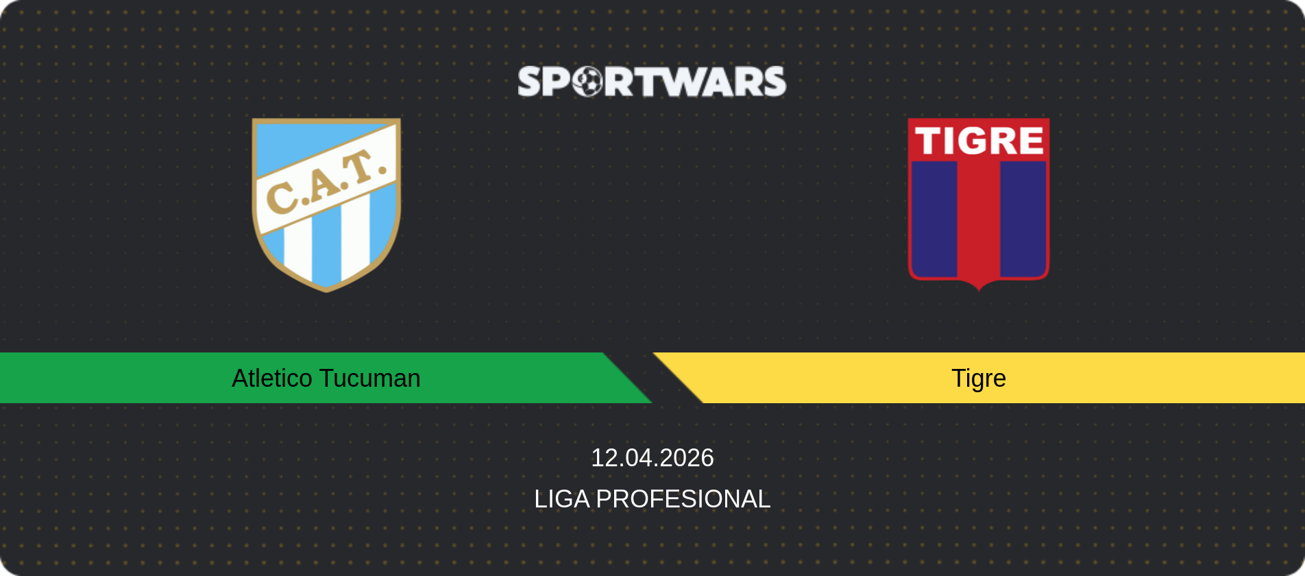 Match prediction Atletico Tucuman — Tigre, Liga Profesional, 12.04.2026