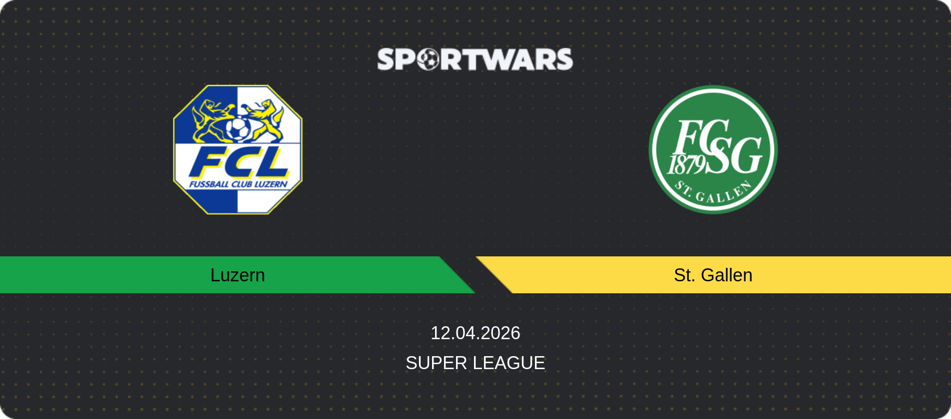 Match prediction Luzern — St. Gallen, Super League, 12.04.2026