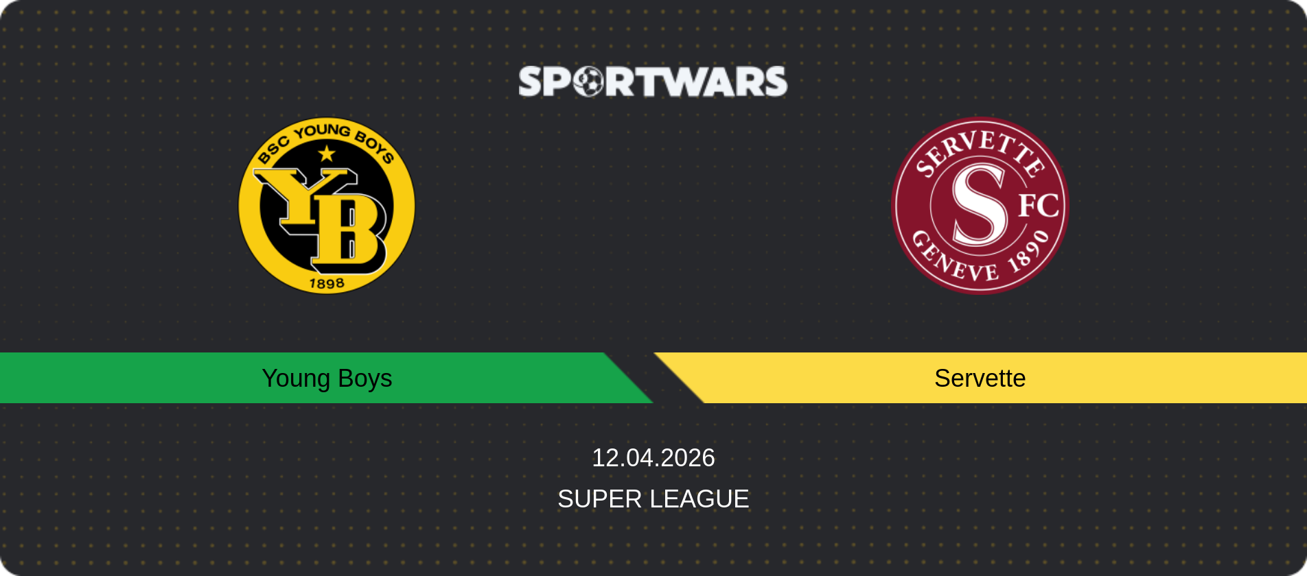 Match prediction Young Boys — Servette, Super League, 12.04.2026