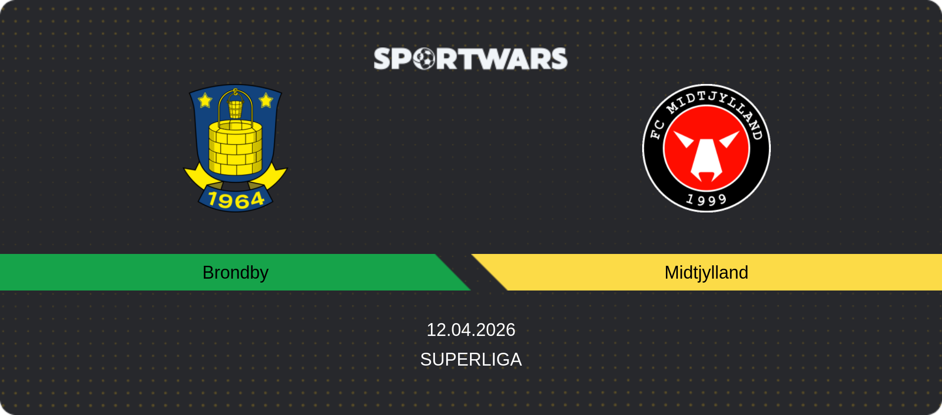 Match prediction Brondby — Midtjylland, Superliga, 12.04.2026