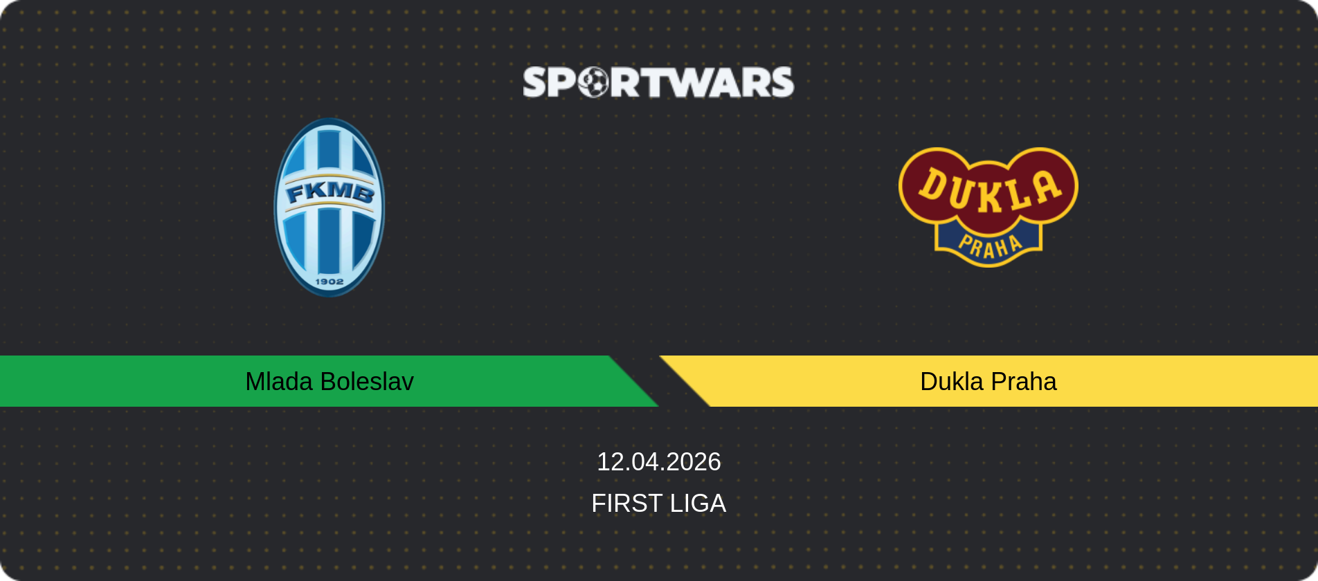 Match prediction Mlada Boleslav — Dukla Praha, First Liga, 12.04.2026