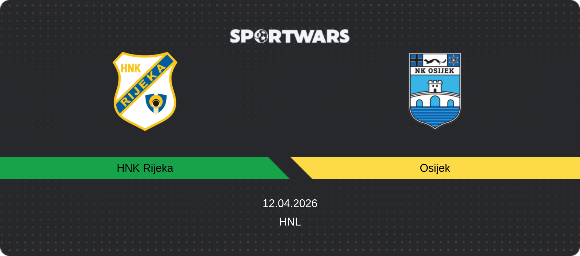 Match prediction HNK Rijeka — Osijek, HNL, 12.04.2026