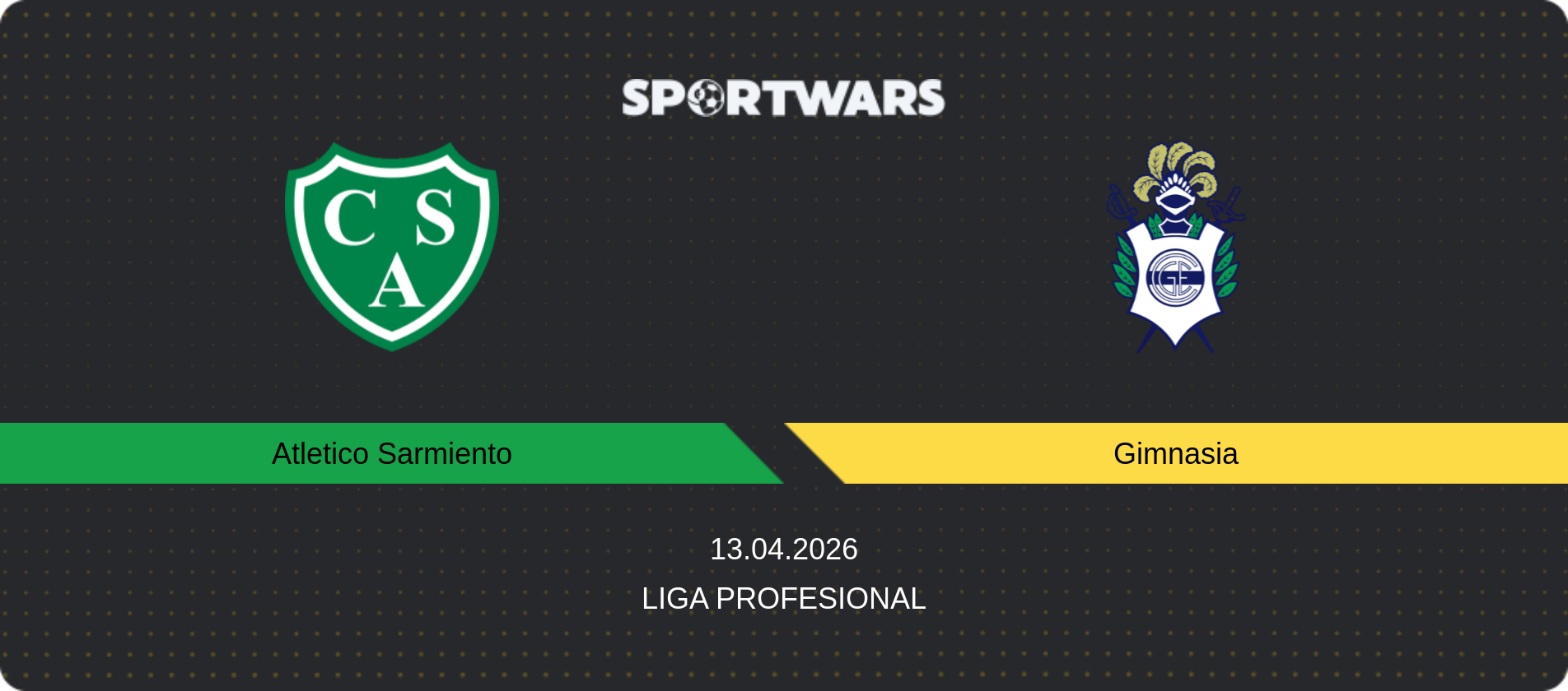 Match prediction Atletico Sarmiento — Gimnasia, Liga Profesional, 13.04.2026