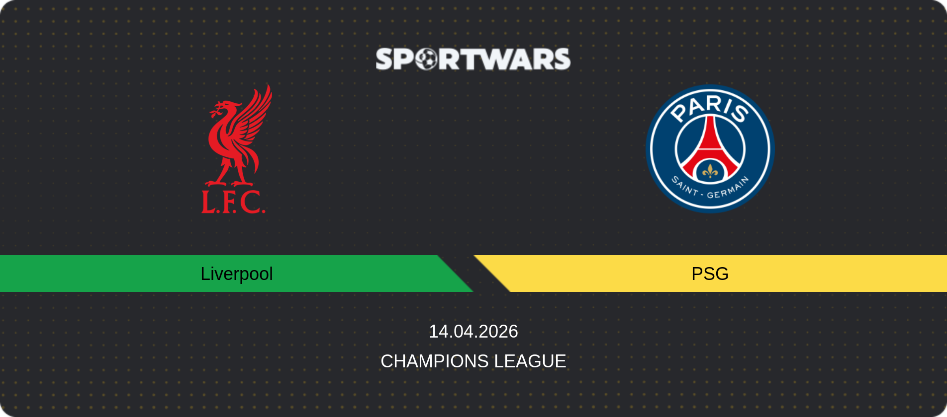 Match prediction Liverpool — PSG, Champions League, 14.04.2026