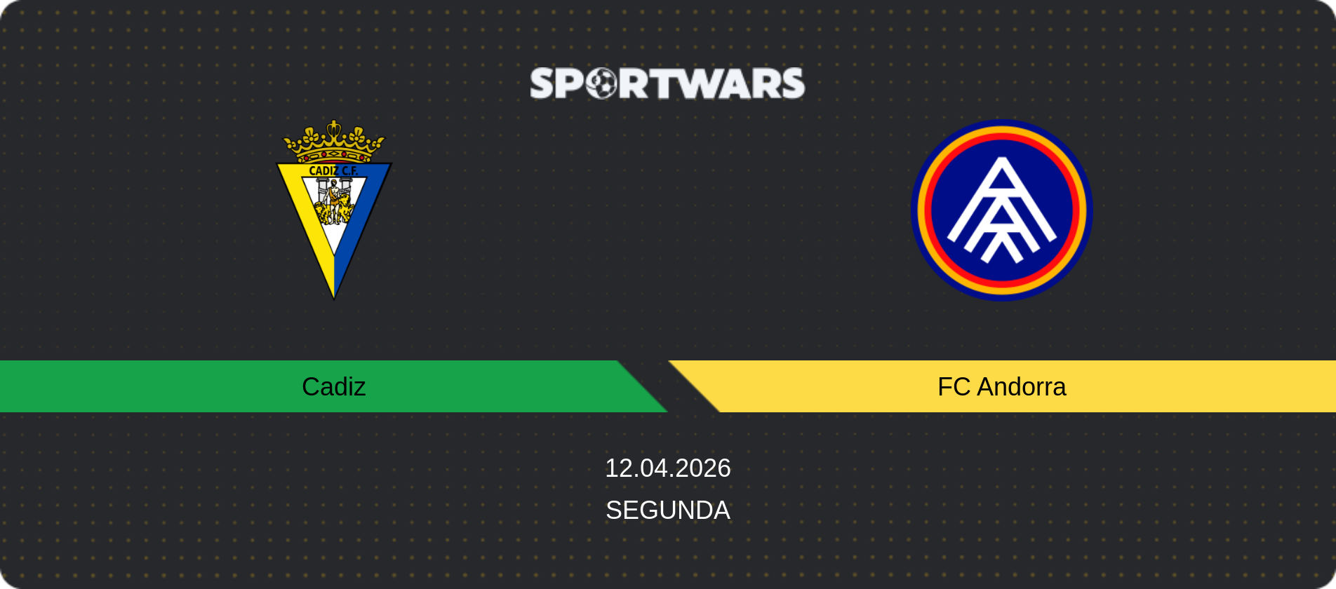 Match prediction Cadiz — FC Andorra, Segunda, 12.04.2026