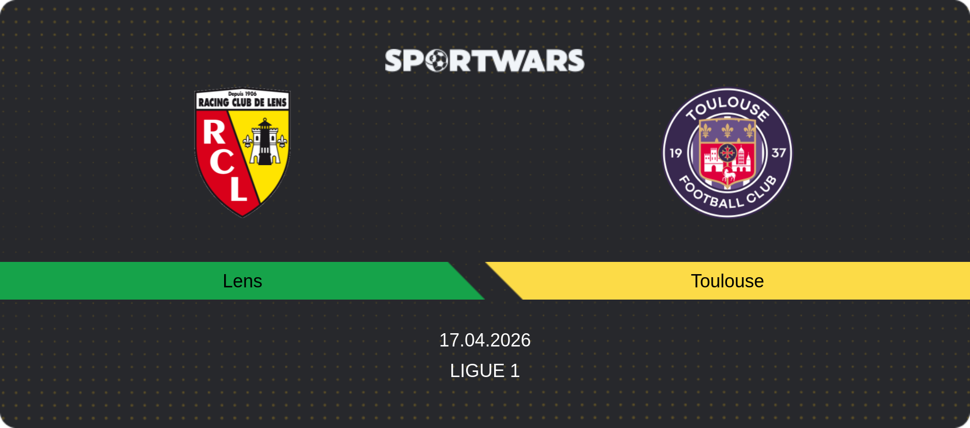 Match prediction Lens — Toulouse, Ligue 1, 17.04.2026