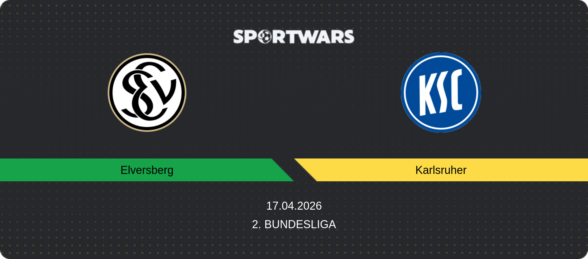 Match prediction Elversberg — Karlsruher, 2. Bundesliga, 17.04.2026