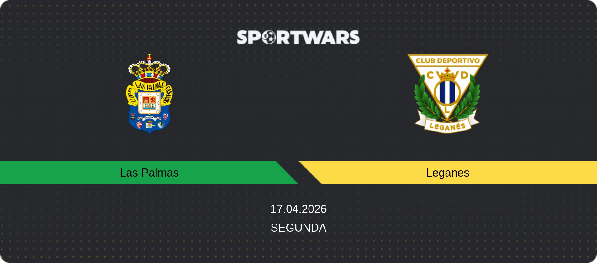 Match prediction Las Palmas — Leganes, Segunda, 17.04.2026