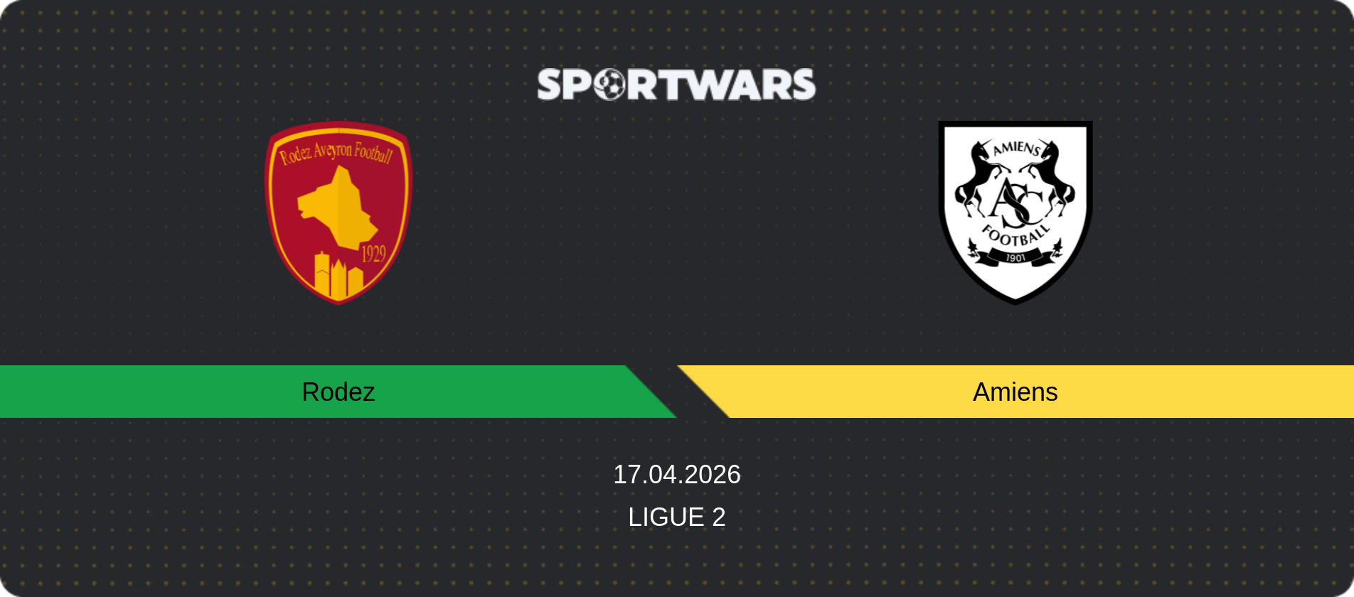 Match prediction Rodez — Amiens, Ligue 2, 17.04.2026