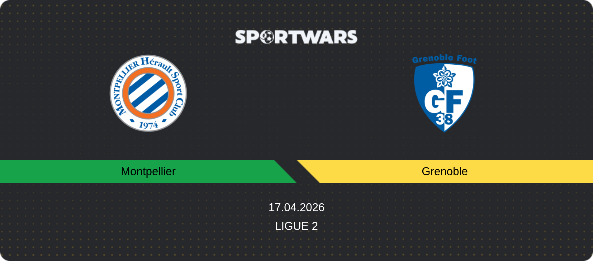 Match prediction Montpellier — Grenoble, Ligue 2, 17.04.2026