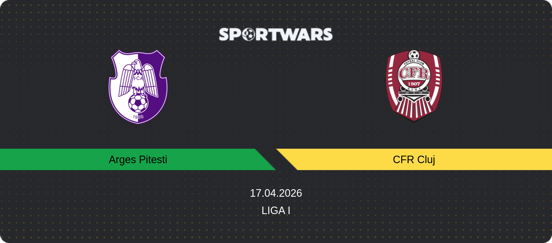 Match prediction Arges Pitesti — CFR Cluj, Liga I, 17.04.2026
