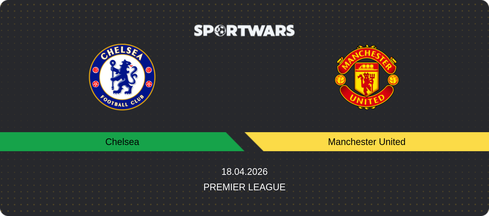 Match prediction Chelsea — Manchester United, Premier League, 18.04.2026