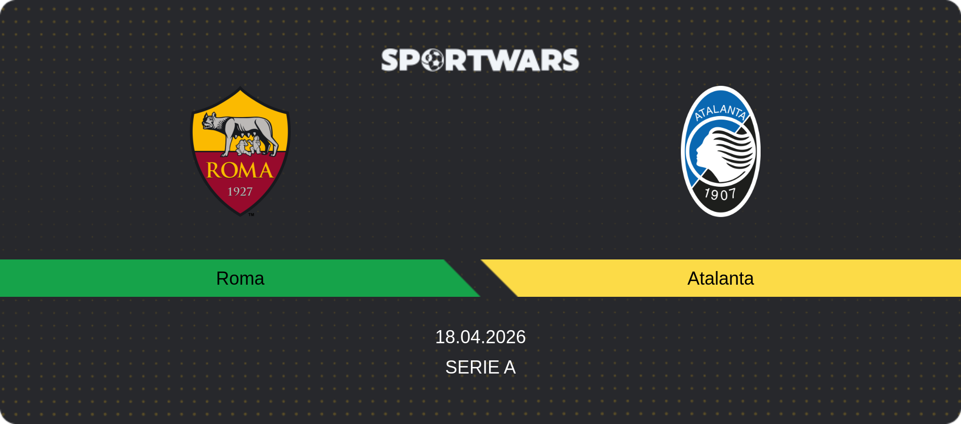 Match prediction Roma — Atalanta, Serie A, 18.04.2026