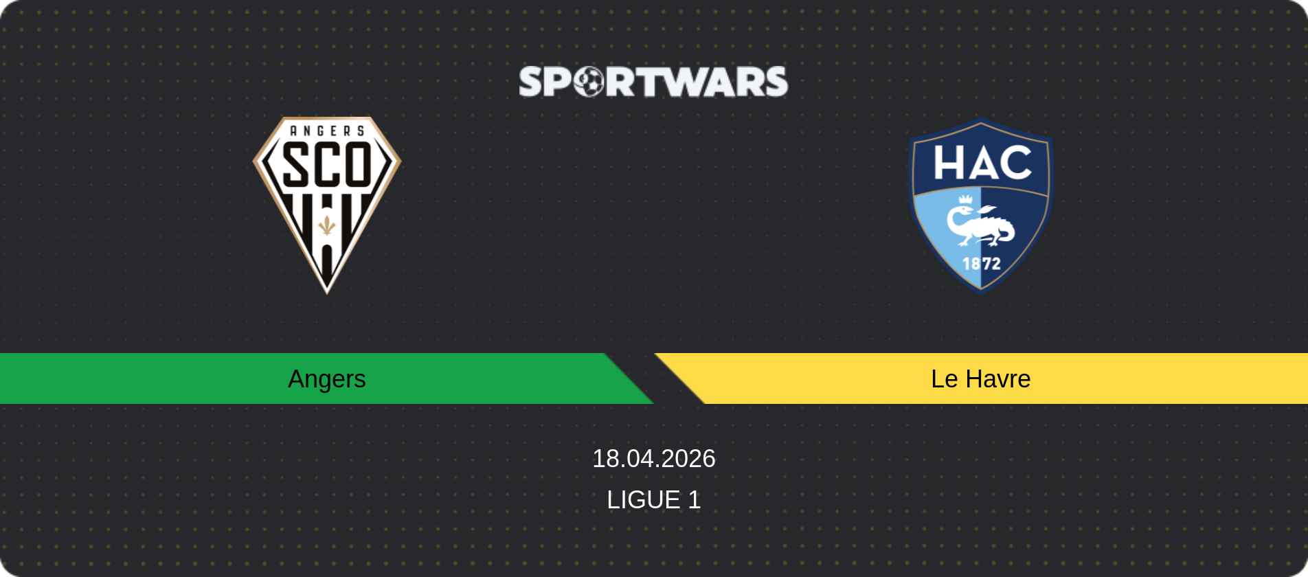 Match prediction Angers — Le Havre, Ligue 1, 18.04.2026