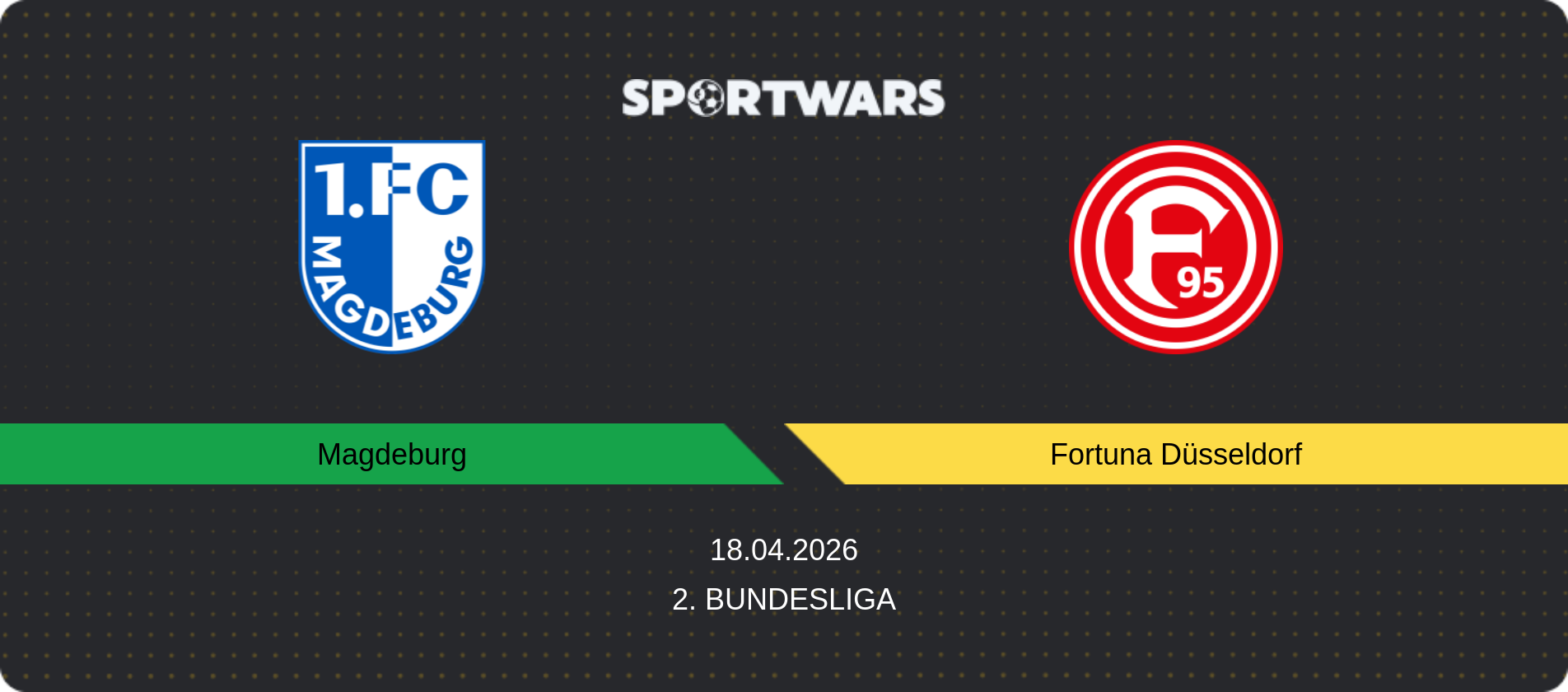 Match prediction Magdeburg — Fortuna Düsseldorf, 2. Bundesliga, 18.04.2026
