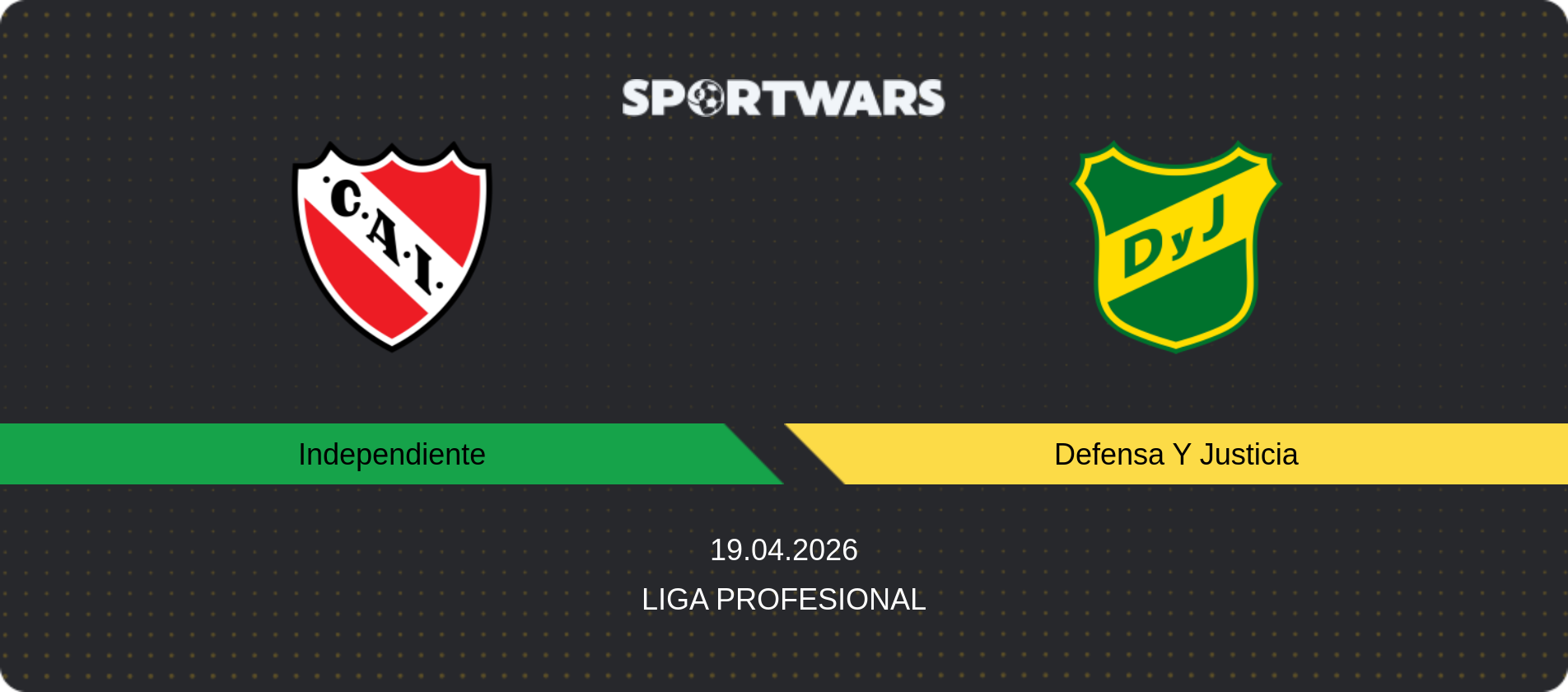 Match prediction Independiente — Defensa Y Justicia, Liga Profesional, 19.04.2026