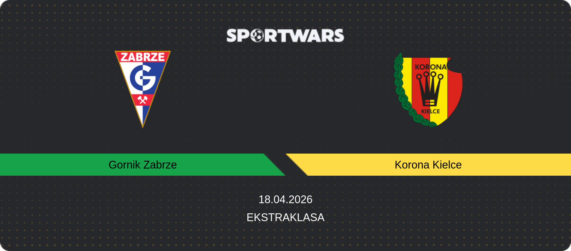 Match prediction Gornik Zabrze — Korona Kielce, Ekstraklasa, 18.04.2026