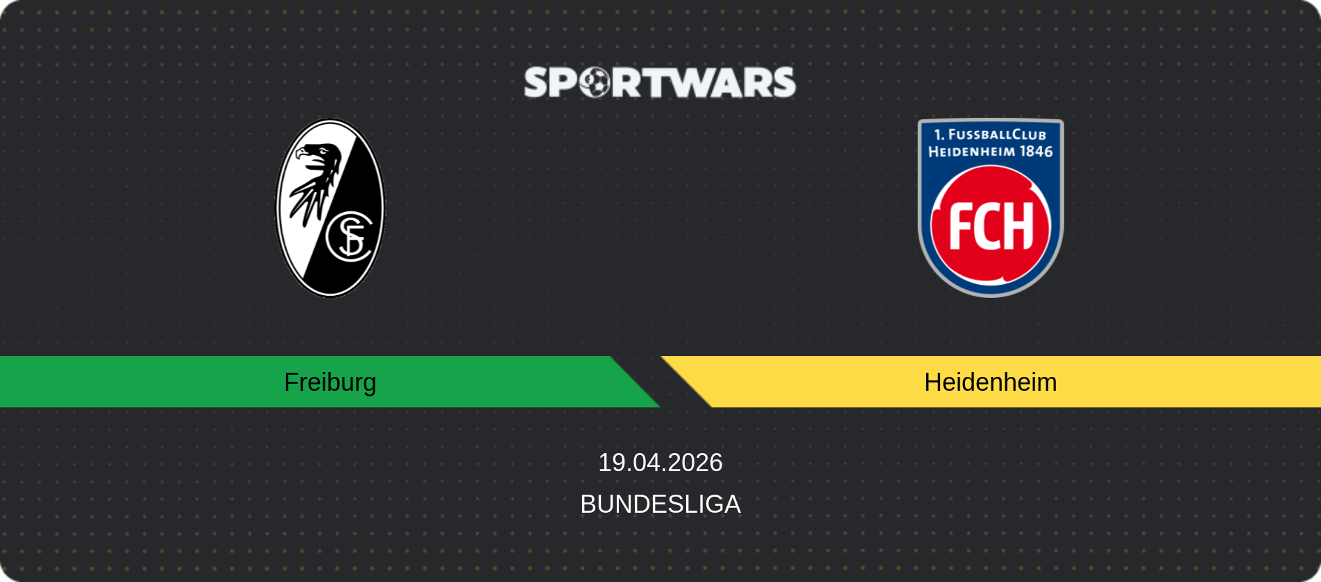 Match prediction Freiburg — Heidenheim, Bundesliga, 19.04.2026