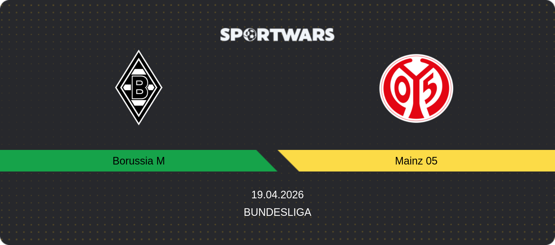 Match prediction Borussia M — Mainz 05, Bundesliga, 19.04.2026