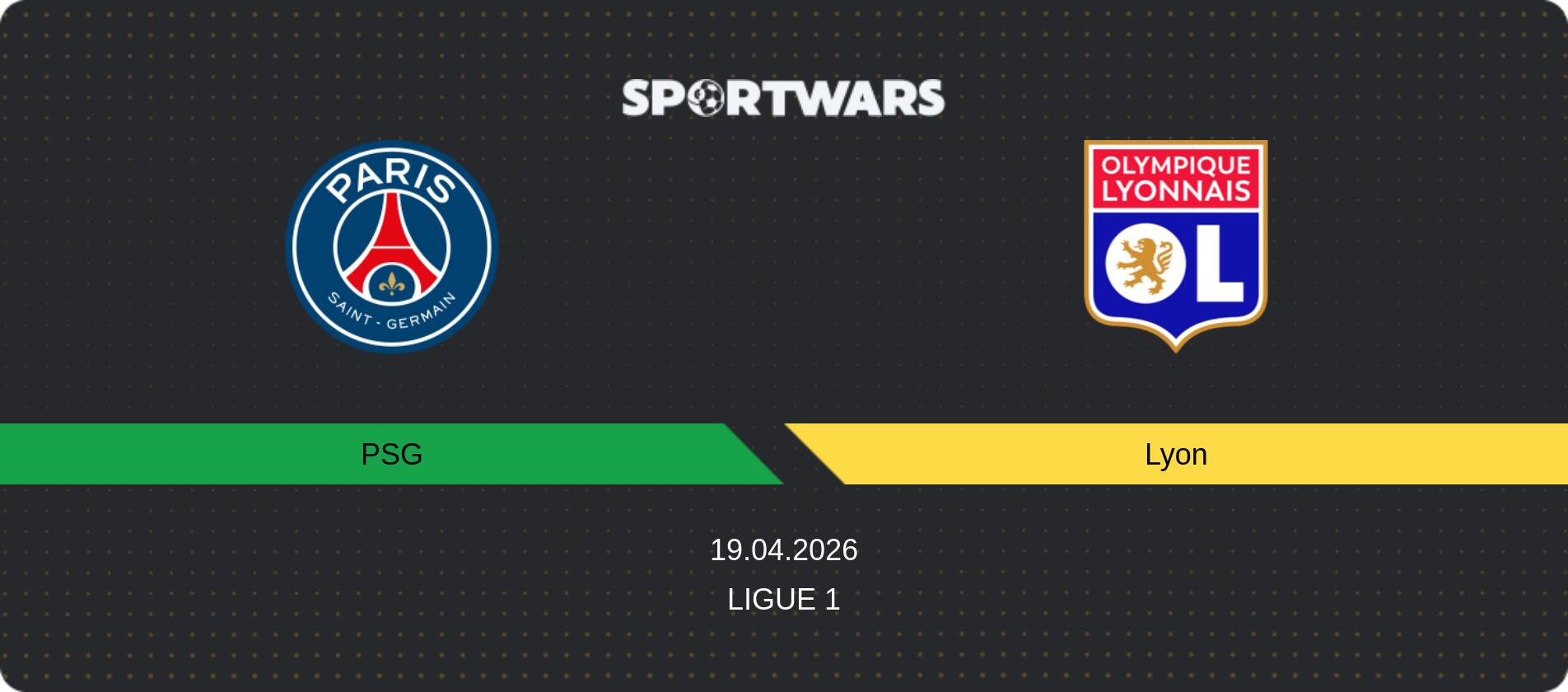Match prediction PSG — Lyon, Ligue 1, 19.04.2026