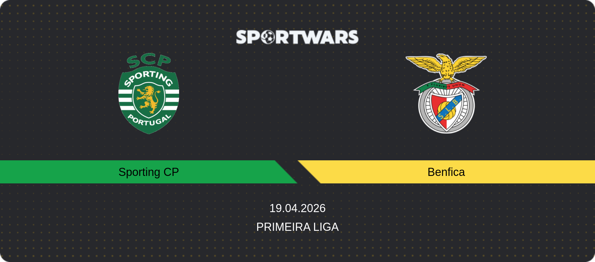 Match prediction Sporting CP — Benfica, Primeira Liga, 19.04.2026