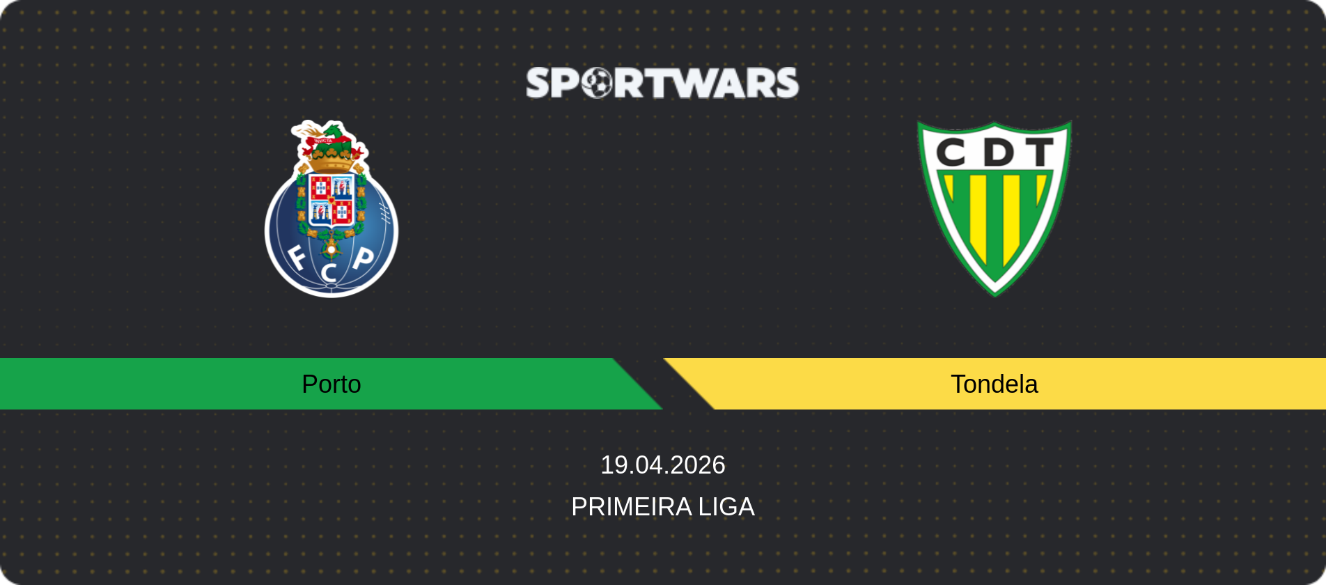 Match prediction Porto — Tondela, Primeira Liga, 19.04.2026