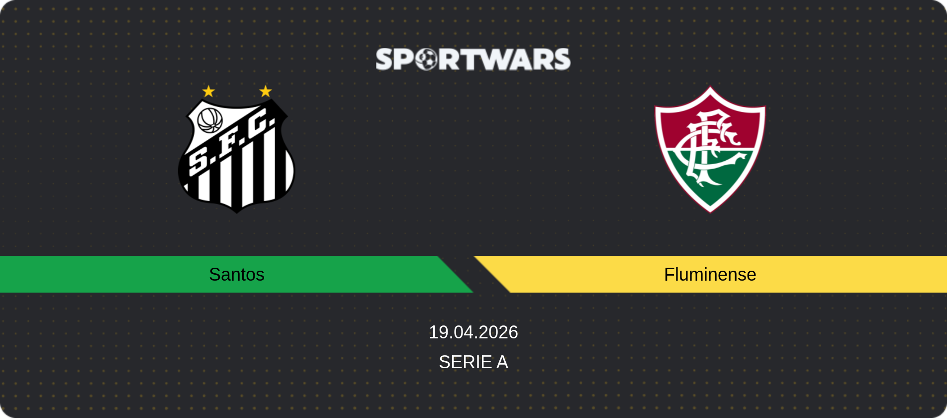 Match prediction Santos — Fluminense, Serie A, 19.04.2026