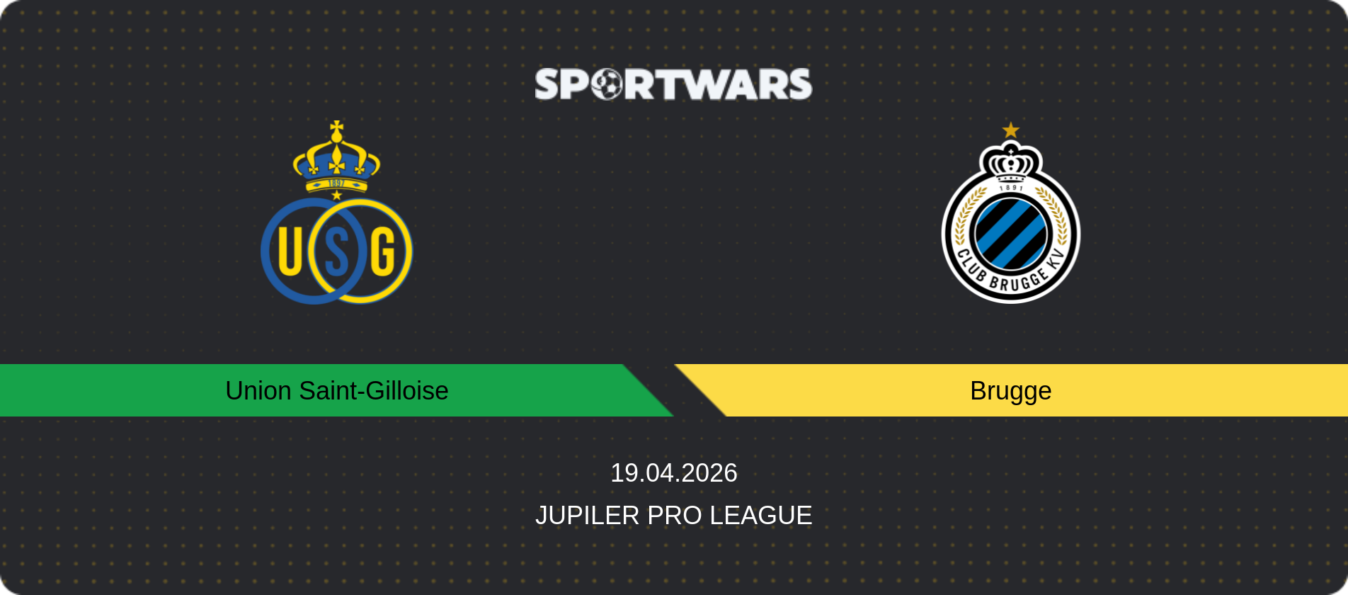 Match prediction Union Saint-Gilloise — Brugge, Jupiler Pro League, 19.04.2026