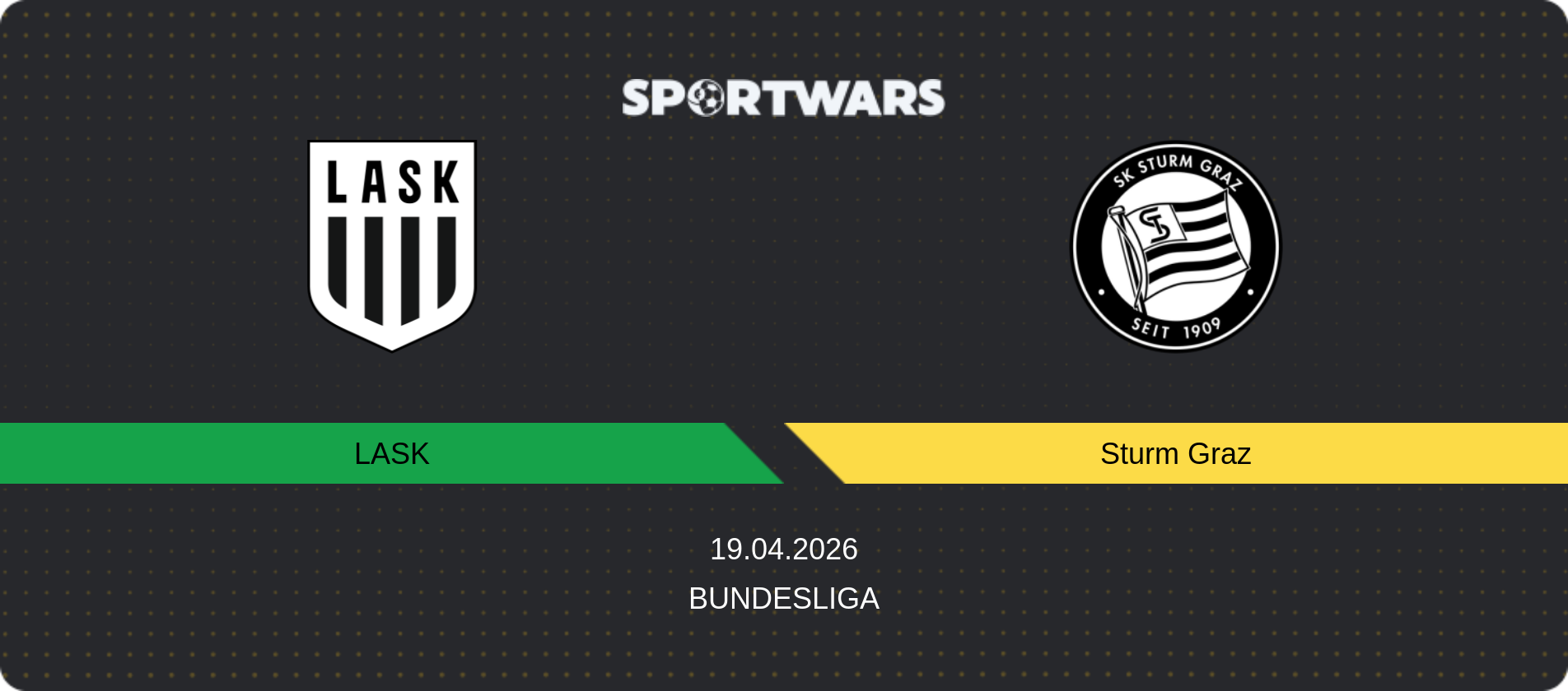 Match prediction LASK — Sturm Graz, Bundesliga, 19.04.2026