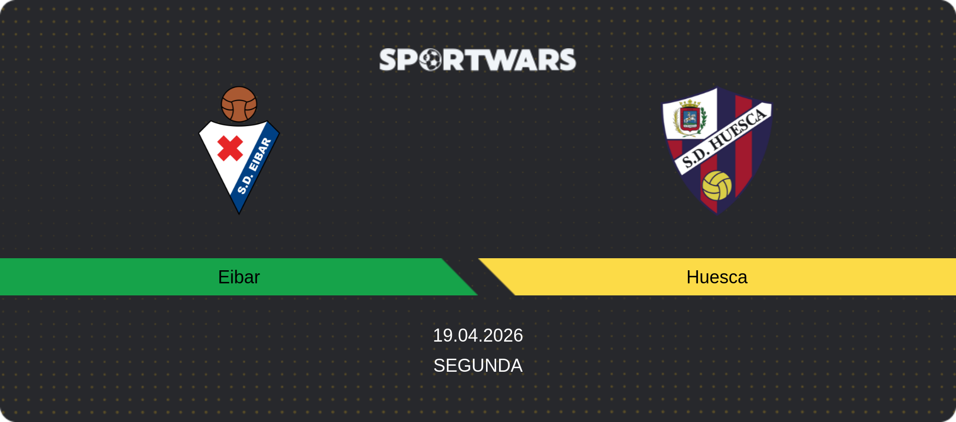 Match prediction Eibar — Huesca, Segunda, 19.04.2026