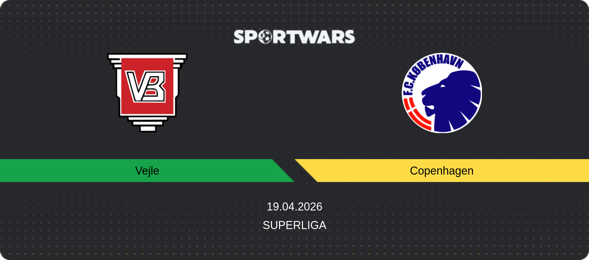 Match prediction Vejle — Copenhagen, Superliga, 19.04.2026