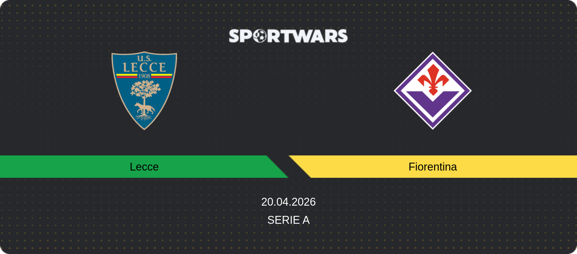 Match prediction Lecce — Fiorentina, Serie A, 20.04.2026